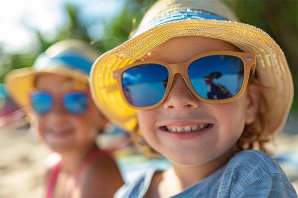 kids enjoying the beach