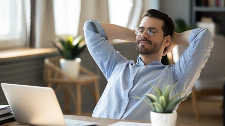 Employee Enjoying Commercial HVAC System